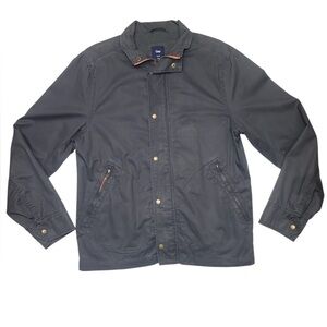 GAP Men's Dark Gray Lightweight Utility Zip Up Jacket Size Medium